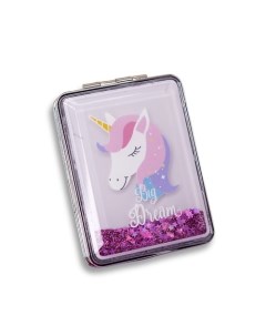 Зеркало складное Sparkles unicorn purple с увеличением Ilikegift