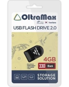 Накопитель USB 2 0 4GB OM 4GB 330 Black 330 чёрный Oltramax