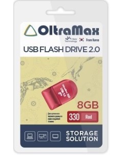 Накопитель USB 2 0 8GB OM 8GB 330 Red 330 красный Oltramax