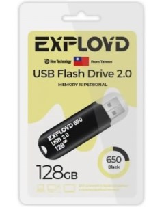 Накопитель USB 2 0 128GB EX 128GB 650 Black 650 чёрный Exployd