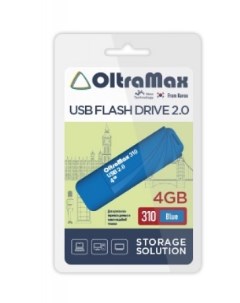 Накопитель USB 2 0 4GB OM 4GB 310 Blue 310 синий Oltramax