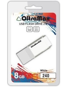 Накопитель USB 2 0 8GB OM 8GB 240 White 240 белый Oltramax