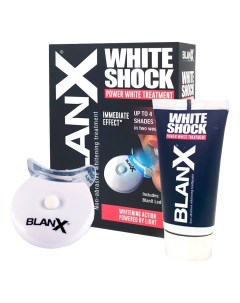 Зубная паста отбеливающий уход White Shock Treatment со свето активатором Led Bit 50мл Blanx