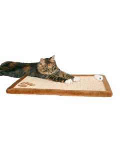 Когтеточка для кошек коврик с игрушкой коричневый 55х35х3 см Trixie