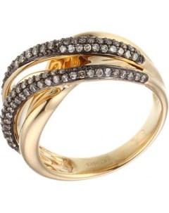 Кольцо с 106 бриллиантами из жёлтого золота Джей ви