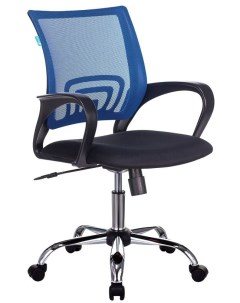 Кресло спинка сетка синий TW 05 сиденье черный TW 11 крестовина хром Stool group