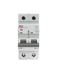 Автоматический выключатель Averes AV 10 2P 6А тип C 10 кА 230 В на DIN рейку mcb10 2 06C av Ekf
