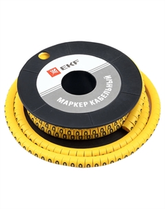 Маркеры кабельные (клипсы) PROxima 3-4,2 мм цифра 0 желтые (500 шт.) (plc-KM-4-0) Ekf