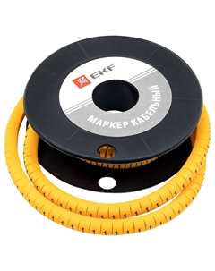 Маркеры кабельные (клипсы) PROxima 3-4,2 мм цифра 1 желтые (500 шт.) (plc-KM-4-1) Ekf