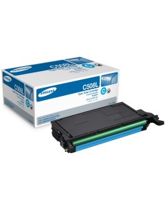 Картридж для лазерного принтера CLT C508L голубой оригинал Samsung
