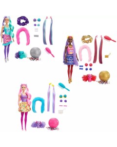 Кукла сюрприз Color Reveal Glitter Сменные прически HBG38 Barbie