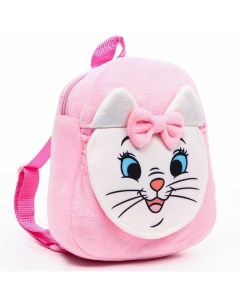 Рюкзак плюшевый Кошечка Мари на молнии с карманом 19х22 см Коты Аристократы Disney