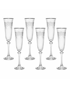 Набор бокалов для шампанского Bohemia Crystal Asio 6 шт 190 мл Crystal bohemia