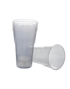 Одноразовый пластиковый стакан ООО Бюджет 500 мл прозрачный 50 штук 661986 Комус