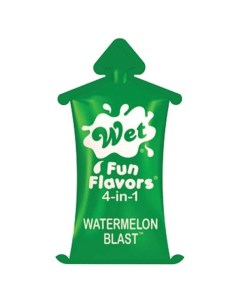 Гель лубрикант Fun Flavors 4 in 1 на водной основе арбуз 10 мл Wet