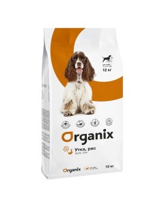 Сухой корм для собак Контроль вес утка и рис 12 кг Organix