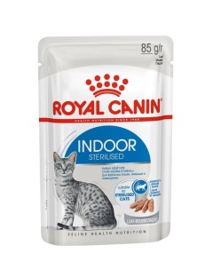 Влажный корм для кошек Indoor Sterilised мясной паштет 12шт по 85г Royal canin