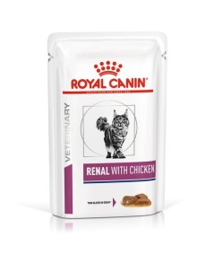 Влажный корм для кошек Renal при почечной недостаточности курица 12шт по 85г Royal canin