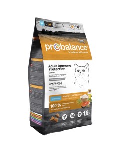 Сухой корм для кошек Adult Immuno Protection с лососем 1 8 кг Probalance