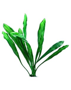 Искусственное растение аквариумное зеленый 4х20 см 5 шт Пижон