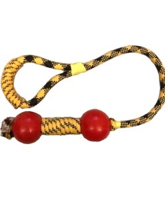 Игрушка для собак Грейфер с гантелью красный желтый резина полипропилен 79 см Игруля