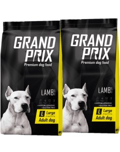 Сухой корм для собак для крупных пород с ягненком 2 шт по 2 5 кг Grand prix