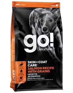 Сухой корм для собак Go Skin Coat Care с лососем и злаками 5 44 кг Solutions