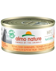 Консервы для кошек HFC Natural с тунцом и креветками 280г Almo nature