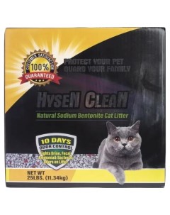 Комкующийся наполнитель бентонитовый натриевый 11 34 кг 2 шт Hysen clean