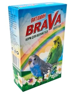 Сухой корм для волнистых попугаев с витаминами 500 г Brava