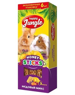 Лакомство для грызунов prestige Honey Sticks медовый микс 180 г Happy jungle