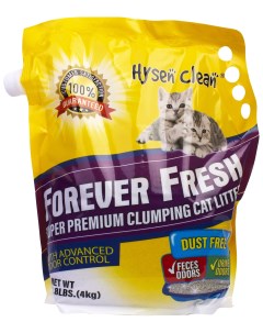 Наполнитель туалетов для кошек бентонитовый кальциевый 4 кг 6 шт Hysen clean