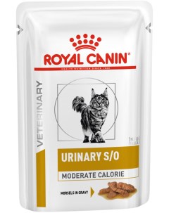 Влажный корм для кошек Urinary S O Moderate Calorie при МКБ мясо 12шт по 85г Royal canin