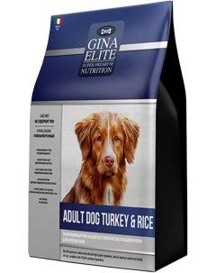 Сухой корм для собак c индейкой и рисом 8 кг Gina