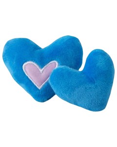 Игрушка для кошек плюшевые сердечки с мятой синий 2 шт Rogz
