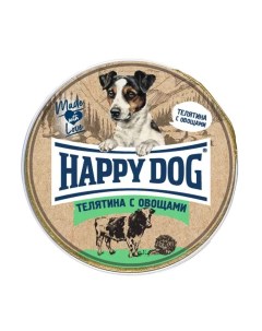 Консервы для собак NaturLine с телятиной и овощами 10 шт по 125 г Happy dog