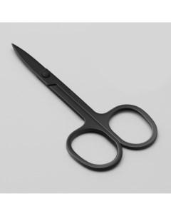 Ножницы маникюрные широкие загнутые 9 см цвет черный Queen fair