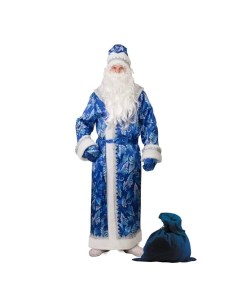 Костюм карнавальный Дед Мороз синий размер 54 56 Batik