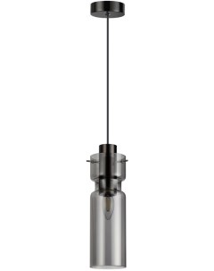 Подвесной светильник PENDANT черный дымчатый металл стекло E27 1 40W Odeon light