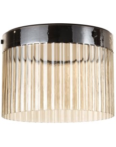 Потолочный светильник черный светл янтарный металл стекло LED 24W 4000К 2715Лм Odeon light