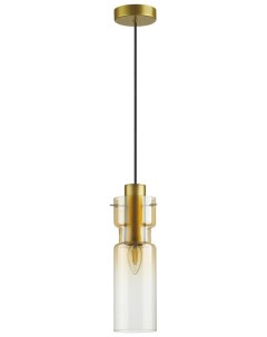 Подвесной светильник PENDANT золотой янтарный металл стекло E27 1 40W Odeon light