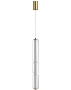 Подвесной светильник античная бронза металл акрил стекло IP20 LED 19W 3000K Odeon light