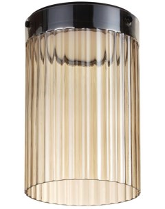Потолочный светильник черный светл янтарный металл стекло LED 15W 4000К 1676Лм Odeon light