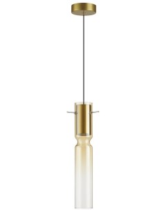Подвесной светильник  PENDANT золотой/янтарный/металл/стекло LED 5W 3000K Odeon light