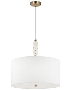 Подвесной светильник золотой молочный белый металл керамика ткань E14 5 40W Odeon light