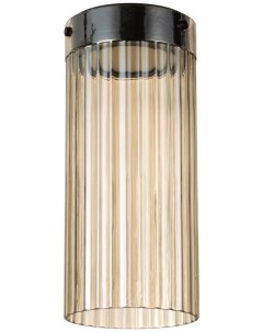 Потолочный светильник черный светл янтарный металл стекло LED 10W 4000К 1237Лм Odeon light