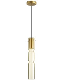 Подвесной светильник PENDANT золотой янтарный металл стекло LED 5W 3000K Odeon light