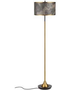 Торшер античн бронза серо беж металл натур камен шпон E27 LED 2 10W Odeon light