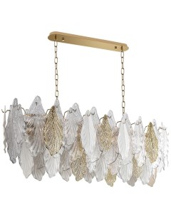 Подвесная люстра  золото/белый/прозрачный/металл/стекло/фарфор/металл E14 14*40W Odeon light