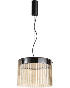 Подвесной светильник черный светл янтарный металл стекло LED 24W 4000К 2715Лм Odeon light